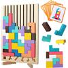 Electri-hq Puzzle di Legno Tetris，Giocattoli educativi，Giochi Montessori 3 4 5 6 Anni， Inte