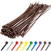 Gocableties - Fascette Plastica Marroni - 300 mm x 4,8 mm - 100 Pezzi - Fascette