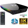 Smart TV Box Android 12.0 WiFi Q Plus 8K Quad Core Full HD 8Gb Ram 64Gb Rom
