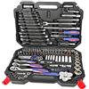 WORKPRO Set di 123 Chiavi a Bussola, Chiavi a Cricchetto 1/2, 1/4, 3/8, Set Chiavi a Tubo in Cromo Vanadio, Kit di Attrezzi Meccanici per Auto