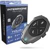 INTERPHONE TOUR HD Singolo, Interfono moto di gruppo per 4 motociclisti fino a 1.5km di distanza, Interfono casco con Bluetooth per GPS e chiamate, Autonomia 25h di lunga durata e impermeabile IP67