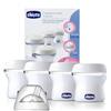 Chicco Contenitori Latte Materno, 4 Contenitori Multiuso Con Tettarella inclusa,