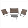 VESTIAMO CASA SET 4PZ SALOTTO GIARDINO TERRAZZO TAVOLO 60x40 DIVANETTO POLTRONE RICHIUDIBILI