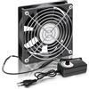 RUIZHI 120mm 12V PC Ventilatore - Velocità del Vento Regolabile, AC 220V-240V, 2