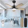 Mefine Ventilatore da Soffitto con Luce e Telecomando Silenzioso, Ventilatori da