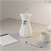 Vaso in Plastica Effetto Vimini Leggero Portafiori Infrangibile per Matrimonio