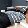 Janine Biancheria da letto Janine, in raso, 100% cotone, argento/nero, 155 x 220 cm + 8