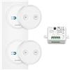 LoraTap Interruttore con Telecomando 220V 230V, Kit Wireless 2 Telecomandi + 1 R