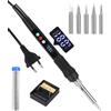 Yulado Saldatore a Stagno 100W, Kit Temperatura Regolabile 180-500℃, Stagnatore