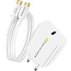 Mayaxess, Caricatore da parete per Galaxy S26 Ultra 20W + Cavo USB-C 1m, Bianco