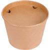 Garcia de Pou 50 pezzi - Cubi di pollo + coperchi 2550 ml 337 + 18 Pe G/M2 Ø 18,9/14,7 x 14,9 cm Natural Kraft