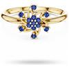 Senza marchio Anello da donna con pietre preziose zaffiro blu Ceylon certificato naturale i...