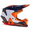 Fox Racing Fox V3 Helmet Revise Navy/Orange L, Casco Unisex Adulto