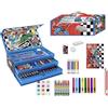 CERDÁ LIFE'S LITTLE MOMENTS Set di cancelleria colorata Avengers - Kit scuola per bambini con pennarelli, matite colorate e accessori Marvel per disegnare, dipingere e stimolare la creatività dei bambini