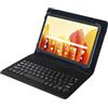 SILVER HT - Custodia universale Wave con tastiera per tablet da 9 a 11 pollici con cavo Micro USB/C nero