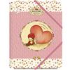 Dohe 50942 Cartella A5 ad elastico con lembi - Santoro - Poppi Loves - Heart