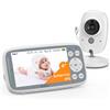 BOIFUN Baby Monitor, Videocamera Schermo da 4 '', 2000mAh Batteria Ricaricabile,