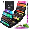 Brush Pen Lettering 100 Colori, Pennarelli Doppia Punta Fine E Grossa Pennello,