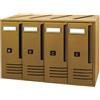 ALUBOX CASSETTA POSTALE ALUBOX CUBO C4 42X17,5X30 BRONZO- ALUBOX- 1,0 pz