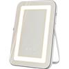 HOMCOM Specchio Trucco con Luci 3 Colori, Presa USB e Specchio Ingranditore 10x