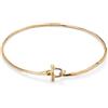 Uno de 50 Collana rigida con chiusura frontale placcata oro 18k con topazio bianco al centro