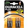 Duracell 4 BATTERIE DURACELL PLUS MINISTILO AAA MN2400