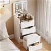 CECARO GROUP Toeletta Integrata 3 in 1 con Specchio e Luci + Sgabello Nascosto