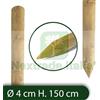 UTENSILERIA 10PZ PALI TONDI IN LEGNO CON PUNTA PER RECINZIONE IMPREGNATI Ø 4X150 CM;