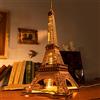 Rolife Torre Eiffel con kit di costruzione modello di luce, puzzle in legno 3D -