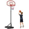 HOMCOM Canestro Altezza Regolabile 175-215cm Struttura Metallo e Base Riempibile