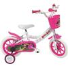 BricoShop24 Bicicletta per Bambini 12" Masha e Orso Bianco con Portabambola Rotelle