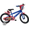 BricoShop24 Bicicletta per Bambini 16" Transformers Rosso Blu Rotelle Borraccia