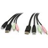 StarTech.com Cavo switch KVM DisplayPort USB 4 in 1 con audio e microfono 1,8 m