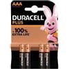 Duracell Pila mini stilo aaa plus100 power duracell alcalina volt 1,5 cf=pz 4 10 CONFEZIO