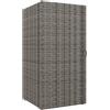 Outsunny Armadio da Esterno in Rattan PE con 2 Vani, 60x63x120cm, Grigio