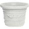 DESANTIS VASO TONDO FESTONATO Ø 60 cm Colore BIANCO in Resina con doppio BORDO