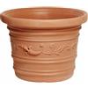 DESANTIS Vaso Tondo Festonato Ø 80Cm in Resina colore Terracotta Doppio Bordo