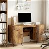 vidaXL Scrivania con lo scaffale con porta Legno ingegnerizzato Set di Mobili vidaXL