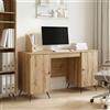 vidaXL Scrivania con lo scaffale con porta Legno ingegnerizzato Set di Mobili vidaXL