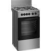 Beko Cucina Fornello a Gas 4 Fuochi con Forno Elettrico BEKO Silver 50 x 50 cm NUOVO