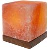 Ad trend Lampada di sale rosa dell'Himalaya 3.2 Kg con base in legno forma di cubo