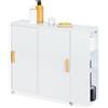 Relaxdays Mobile Bagno Porta Scopino, Ruote e 4 Scomparti, Carrellino Slim, 62x1