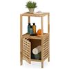 Relaxdays Mobile Salvaspazio per Bagno e Cucina, Scaffale in Legno di Noce, 2 Ri