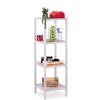 Relaxdays Scaffale da Bagno, Legno di Noce, Ripiani Portaoggetti, Mobiletto Salv