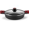 BRA Isogona. - Bra- a410528 - Pentola bassa 28 cm c/coperchio Ind al/FU Premiere Bra
