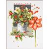 LANARTE Kit Punto Croce Contato HOLLY JOLLY AMARYLLIS Decorativi Per Pareti ca.
