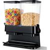 Sinceroduct Dispenser per cereali per piano di lavoro, nero, capacità 3L, set do