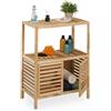 Relaxdays Mobile Salvaspazio per Bagno e Cucina, Scaffale in Legno Noce, 2 Ripia