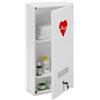 Relaxdays Armadietto Pronto Soccorso per Medicinali, Cassetta Farmaci con 3 Scom