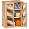 Relaxdays Pensile da Bagno, in Legno di Noce, HxLxP: 46,5 x 35 x 21 cm, Armadiet